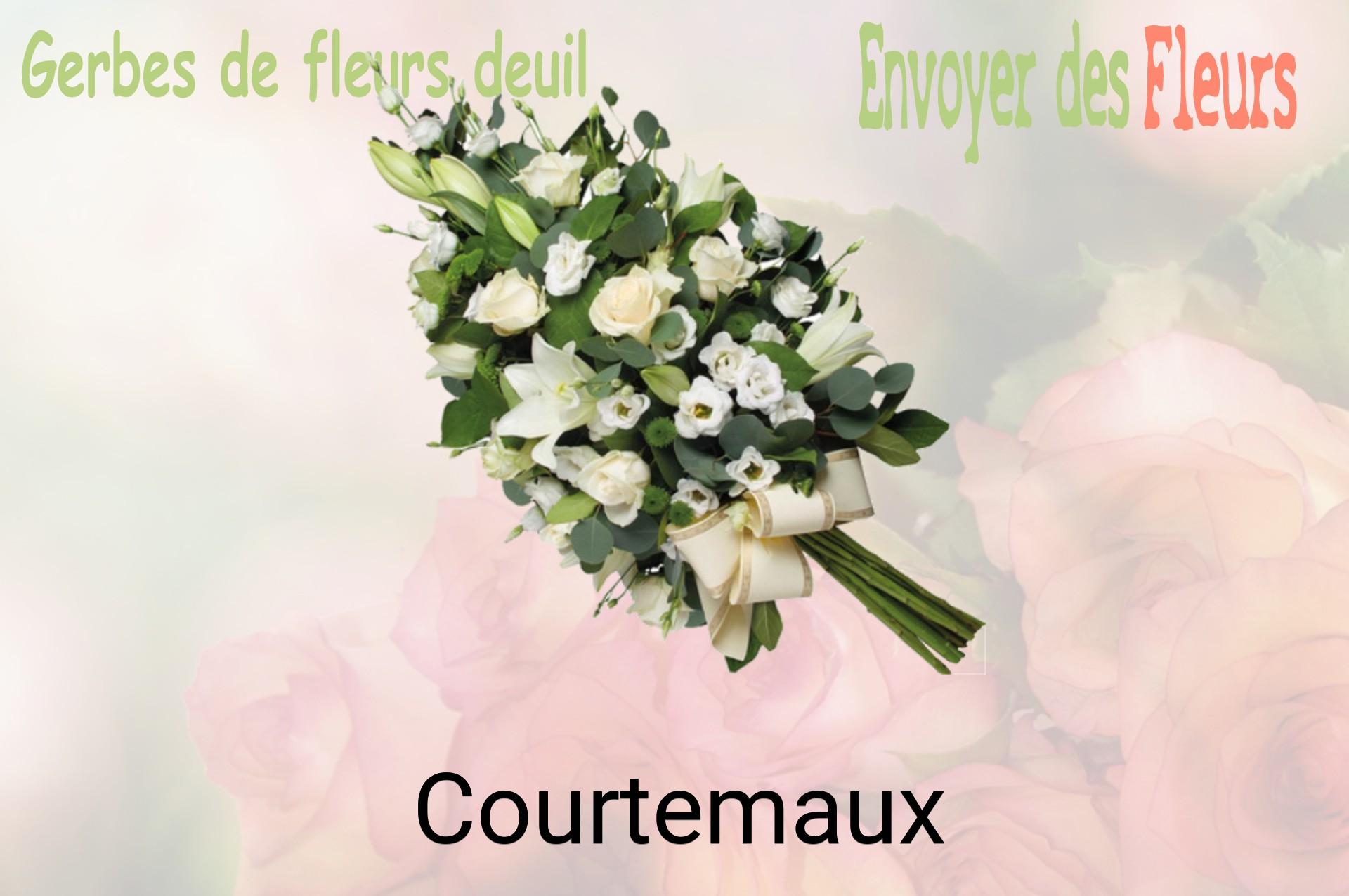 Gerbe de fleurs de deuil livrée à Courtemaux
